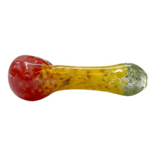 Glass Spoon Pipe - Rasta Colour Scheme