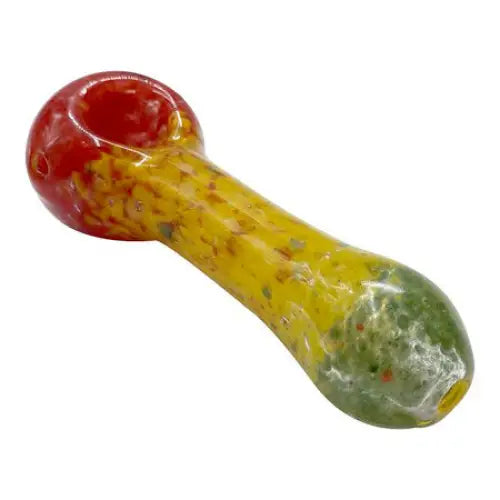 Glass Spoon Pipe - Rasta Colour Scheme