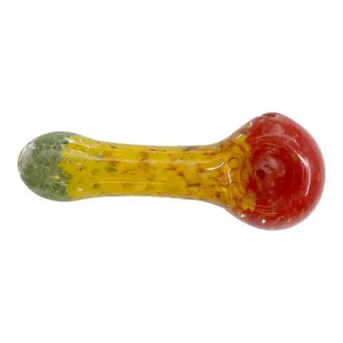 Glass Spoon Pipe - Rasta Colour Scheme