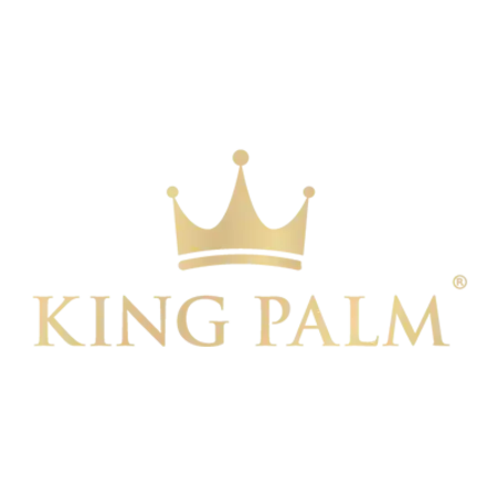 Golden crown above the words ’KING PALM’.