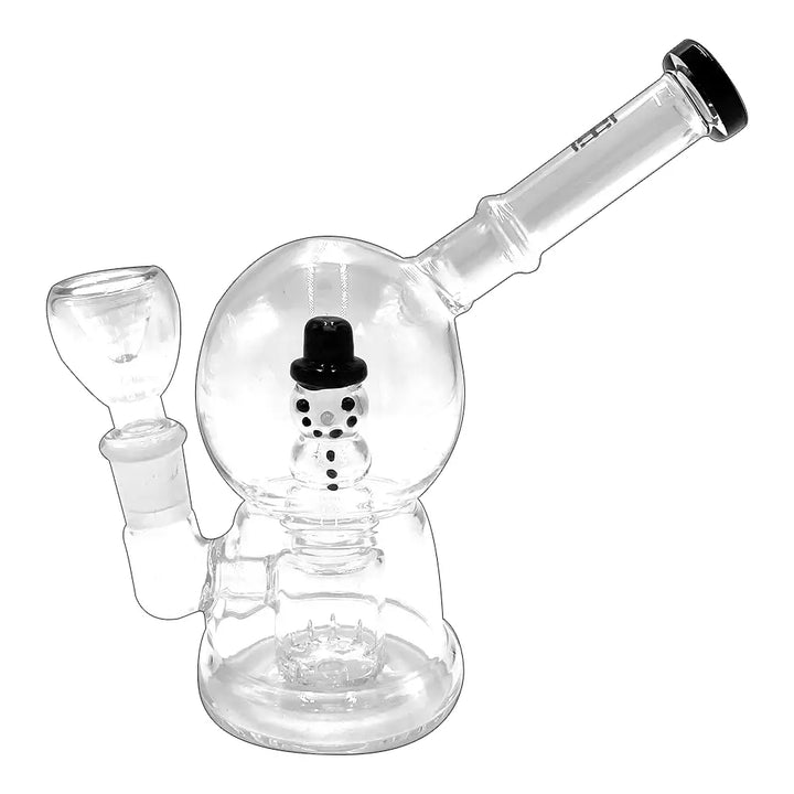 Hemper - Snowman Glass Bong - 7’’ - Black