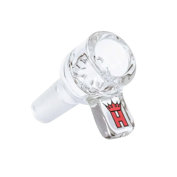 Hoss Glass 14mm Screen Bowl with Colored Rectangular Tab