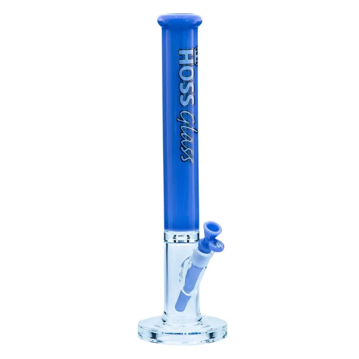 Hoss Glass - Straight Tube Glass Bong - 18’’ - Milk Blue