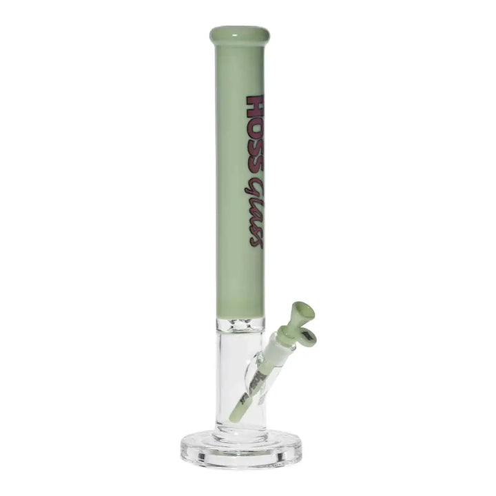 Hoss Glass - Straight Tube Glass Bong - 18’’ - Milk Green