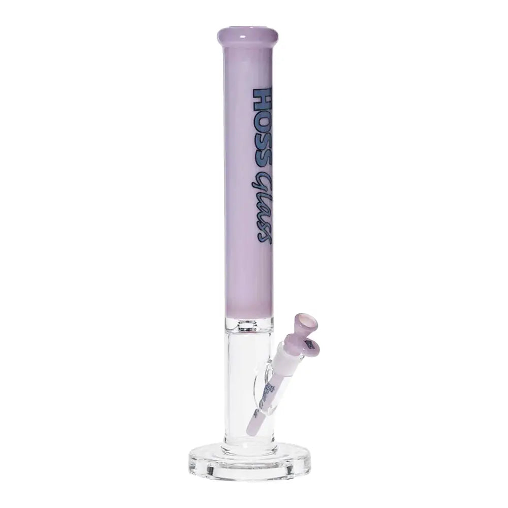 Hoss Glass - Straight Tube Glass Bong - 18’’ - Milk Pink