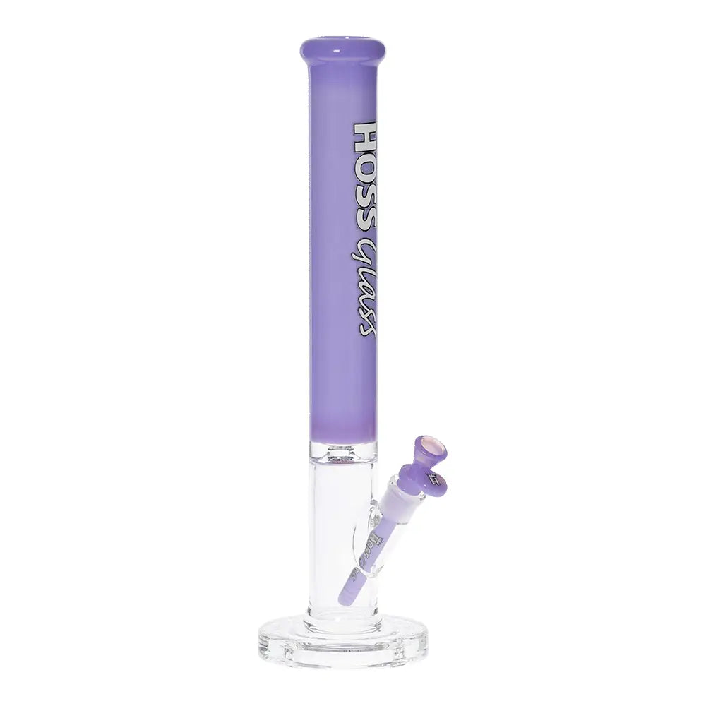 Hoss Glass - Straight Tube Glass Bong - 18’’ - Milk Purple