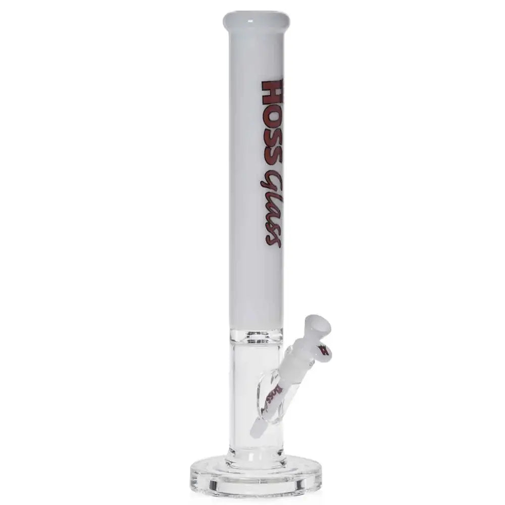 Hoss Glass - Straight Tube Glass Bong - 18’’ - Milk White