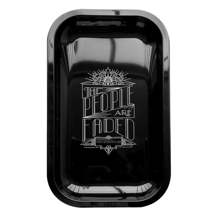 Inhal’Nation - Medium Metal Rolling Tray - Prohibition - The People are Faded-Black