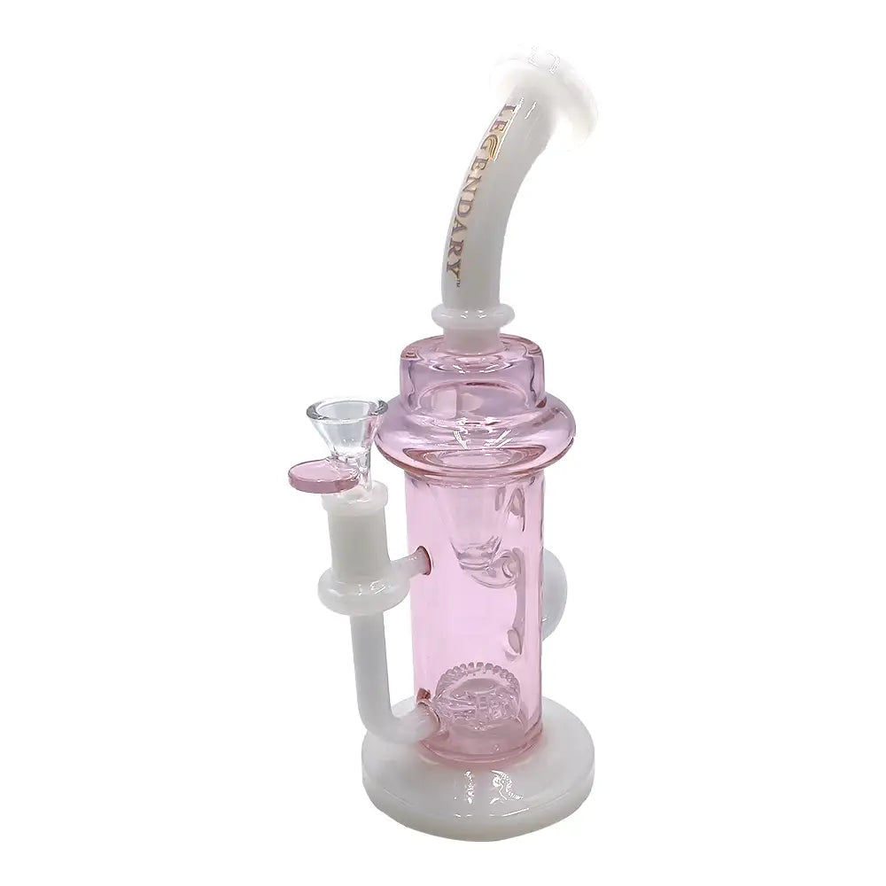 Legendary Bong 10’’ Inner Recycler - White Pink