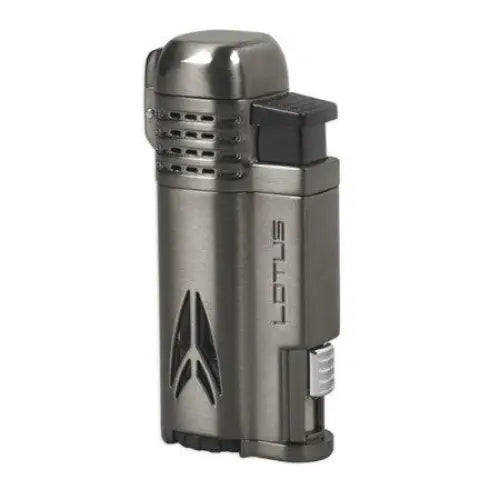 Lotus - Defiant Quad Torch Cigar Lighter - CHROME SATIN