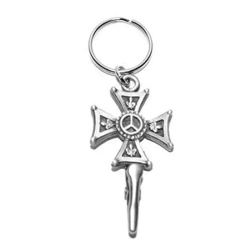 Maltese Peace Cross Keychain - Roach Clip