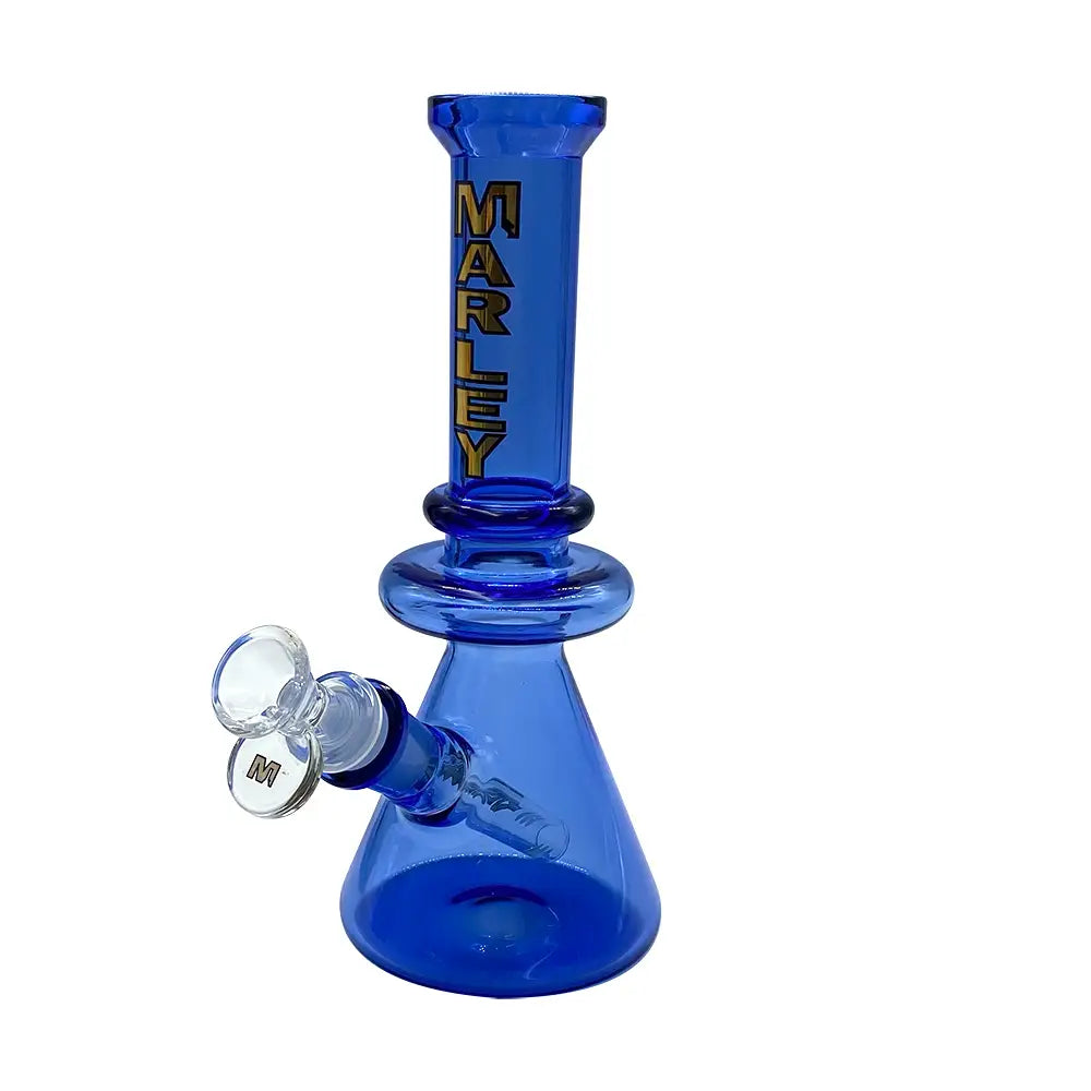 Marley - Mini Glass Beaker Bong - 9’’ - Blue