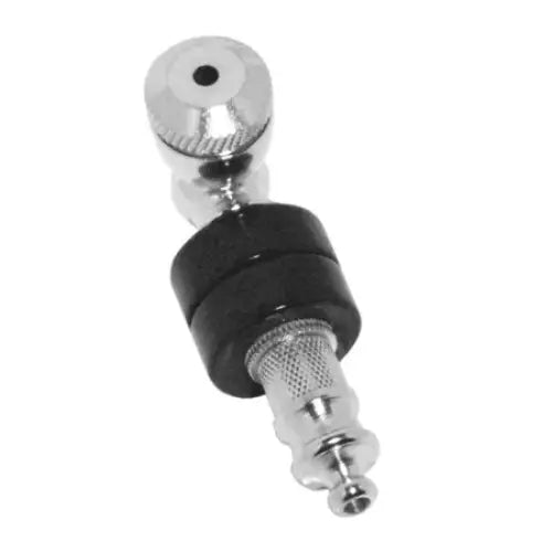 Metal Pipe - 2 Black Circles - Chrome / Brass