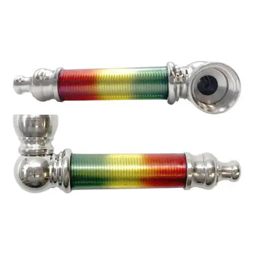 Metal Pipe - Rasta Colours - 3’’