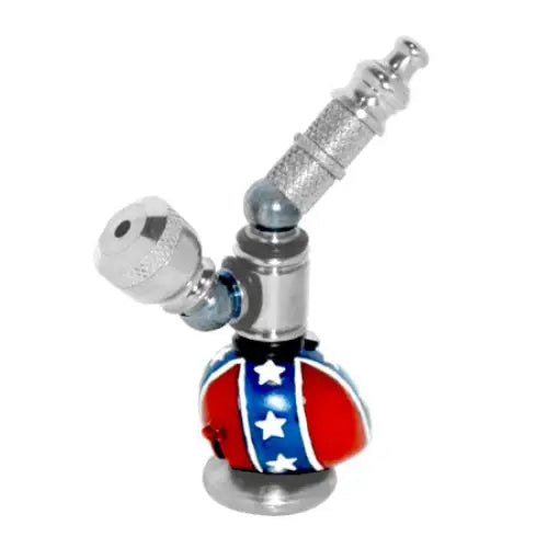 Metal Pipe - Vintage Motorcycle Helmet Stars & Bars & Stripes