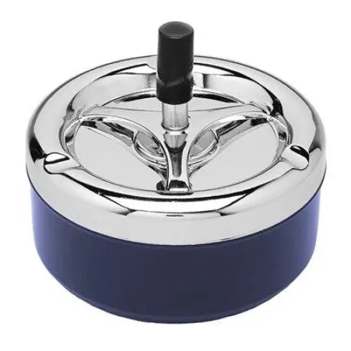 Metal Spin Ashtray - Blue