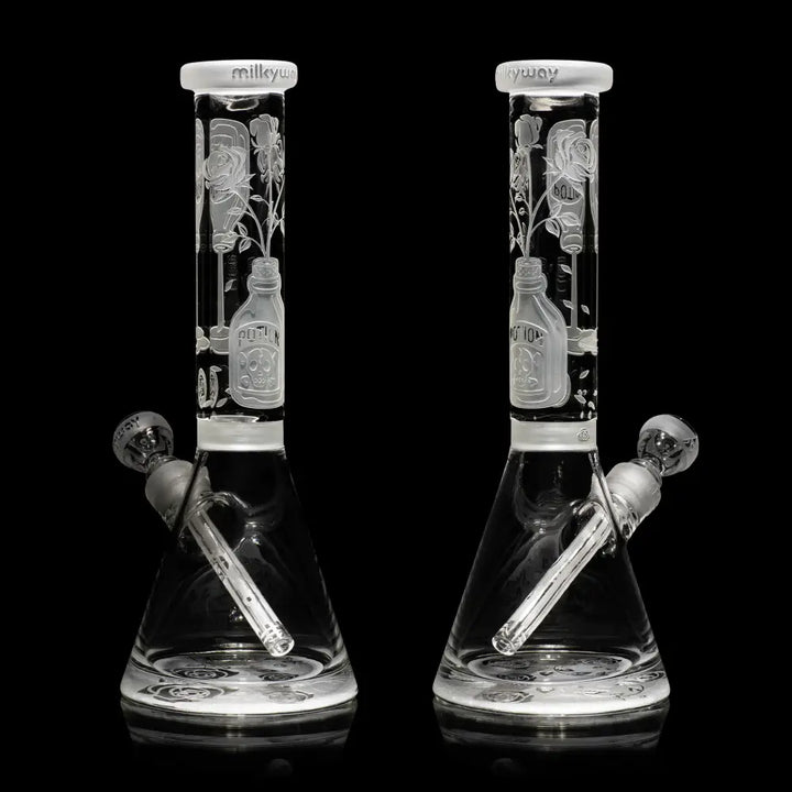 Milkyway - Potion Rose 14’’ Clear Beaker Bong - 9mm