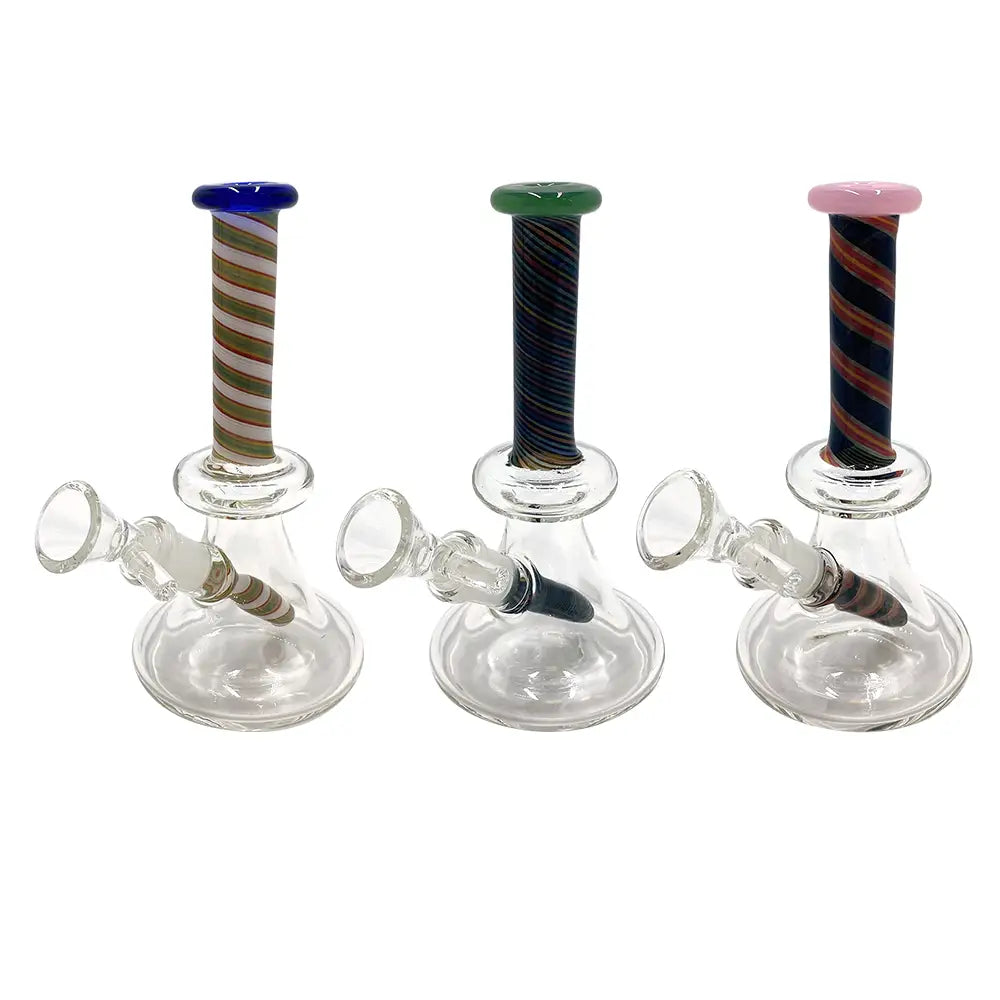 Mini Glass Bong - Candy Swirls - 5’’