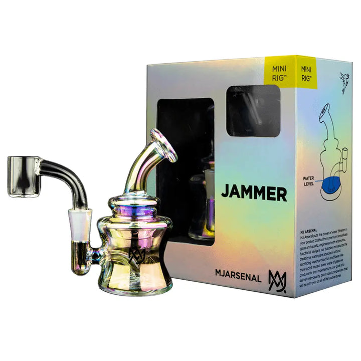 Mj Arsenal - Iridescent Jammer Mini Dab Rig - 4.25’’