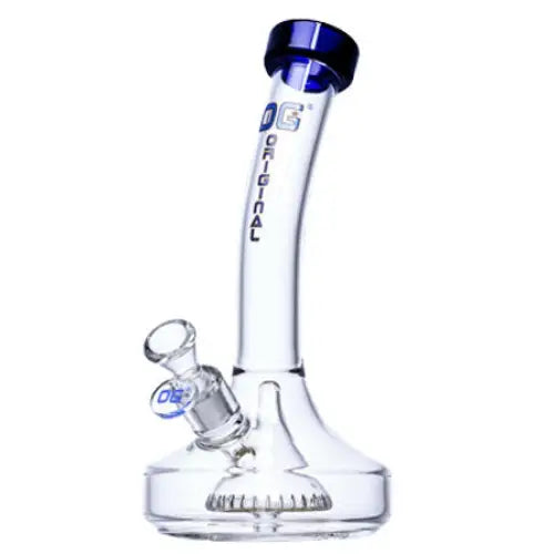 Og Bong - 10’’ Curved Neck Beaker In Beaker Bong (og 446) - Blue