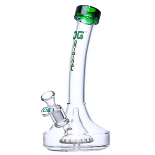 Og Bong - 10’’ Curved Neck Beaker In Beaker Bong (og 446) - Green