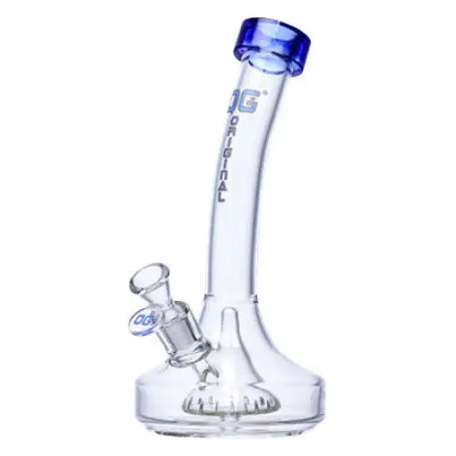 Og Bong - 10’’ Curved Neck Beaker In Beaker Bong (og 446) - Light Blue