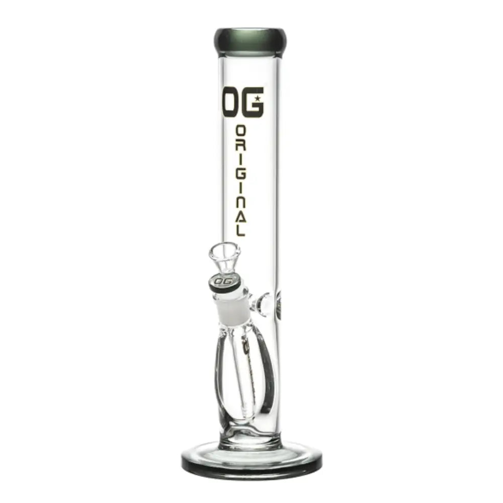 OG Bong - Colored Rim Straight Shooter - 14’’ - Black