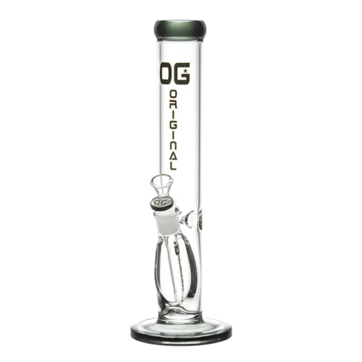 OG Bong - Colored Rim Straight Shooter - 14’’ - Black