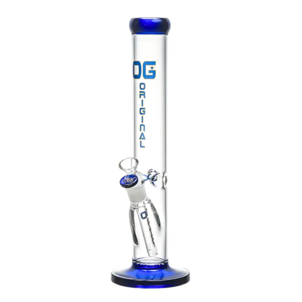 OG Bong - Colored Rim Straight Shooter - 14’’ - Blue