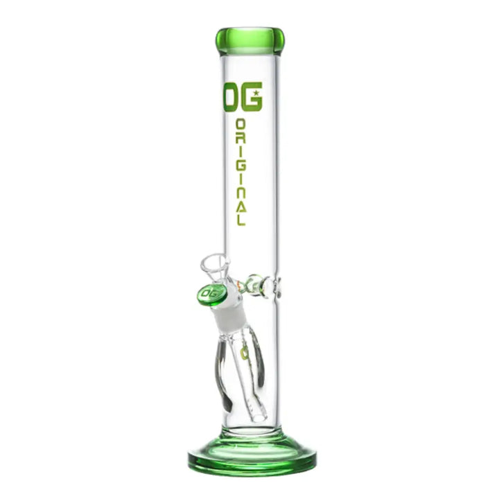 OG Bong - Colored Rim Straight Shooter - 14’’ - Green