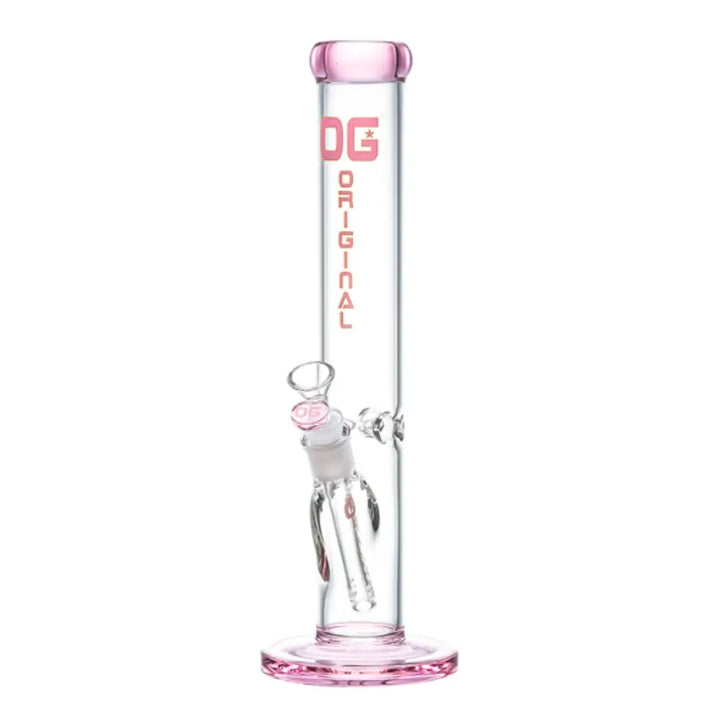 OG Bong - Colored Rim Straight Shooter - 14’’ - Pink