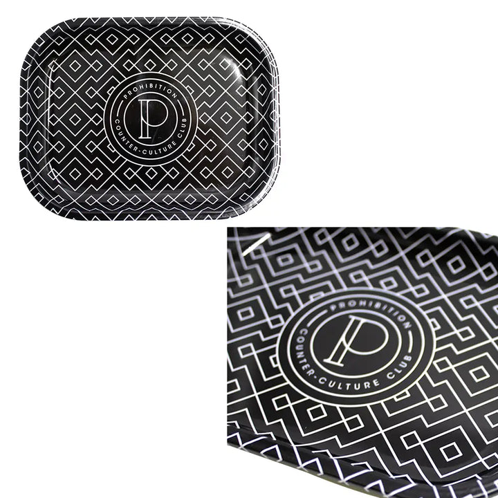 Prohibition - 2023 Rolling Tray - Prohibition Crest + Pattern / Small
