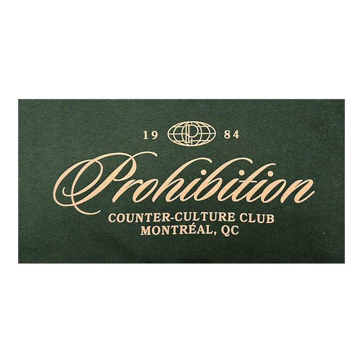 Prohibition - Counter-Culture Club Script Crewneck - Forest Green - X-Small