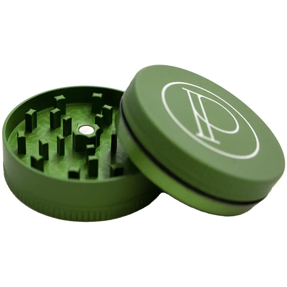 Prohibition Grinder - Square Tooth - 2-piece - 2.5’’ - MATTE GREEN