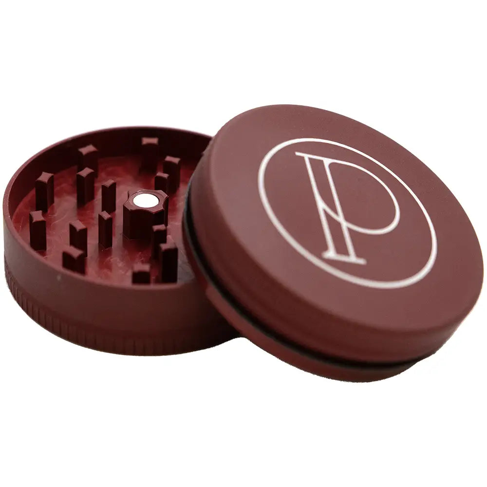 Prohibition Grinder - Square Tooth - 2-piece - 2.5’’ - MATTE RED