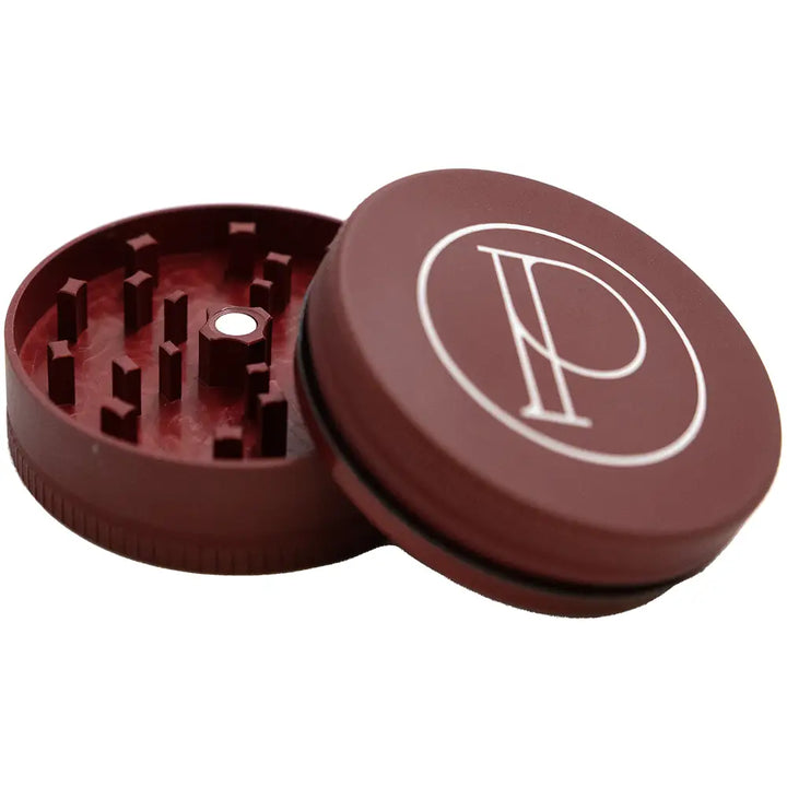 Prohibition Grinder - Square Tooth - 2-piece - 2.5’’ - MATTE RED