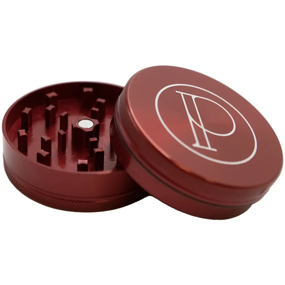 Prohibition Grinder - Square Tooth - 2-piece - 2.5’’ - RED