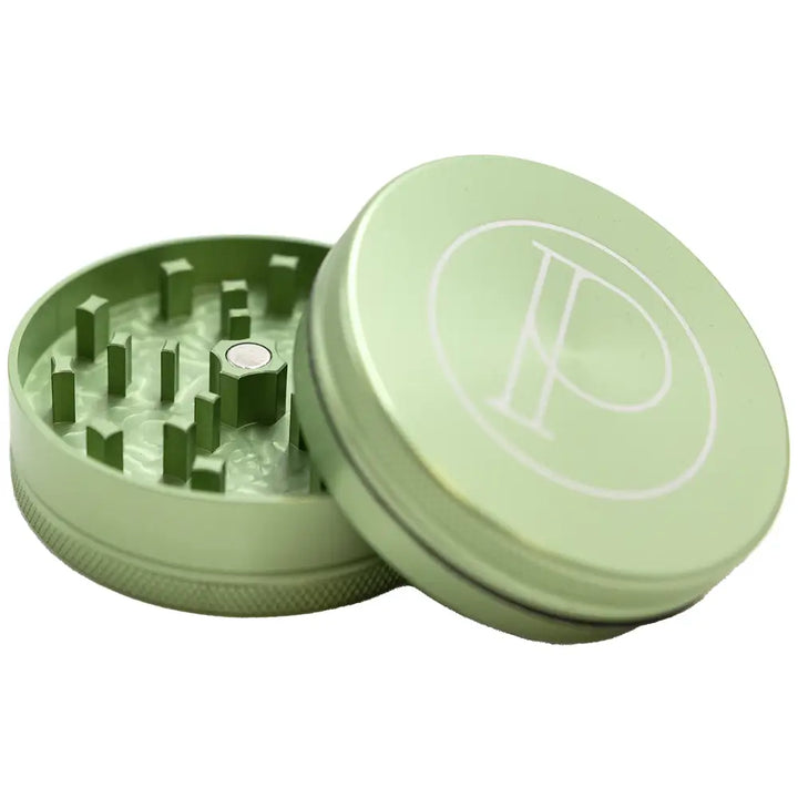 Prohibition Grinder - Square Tooth - 2-piece - 2.5’’ - SEA GREEN