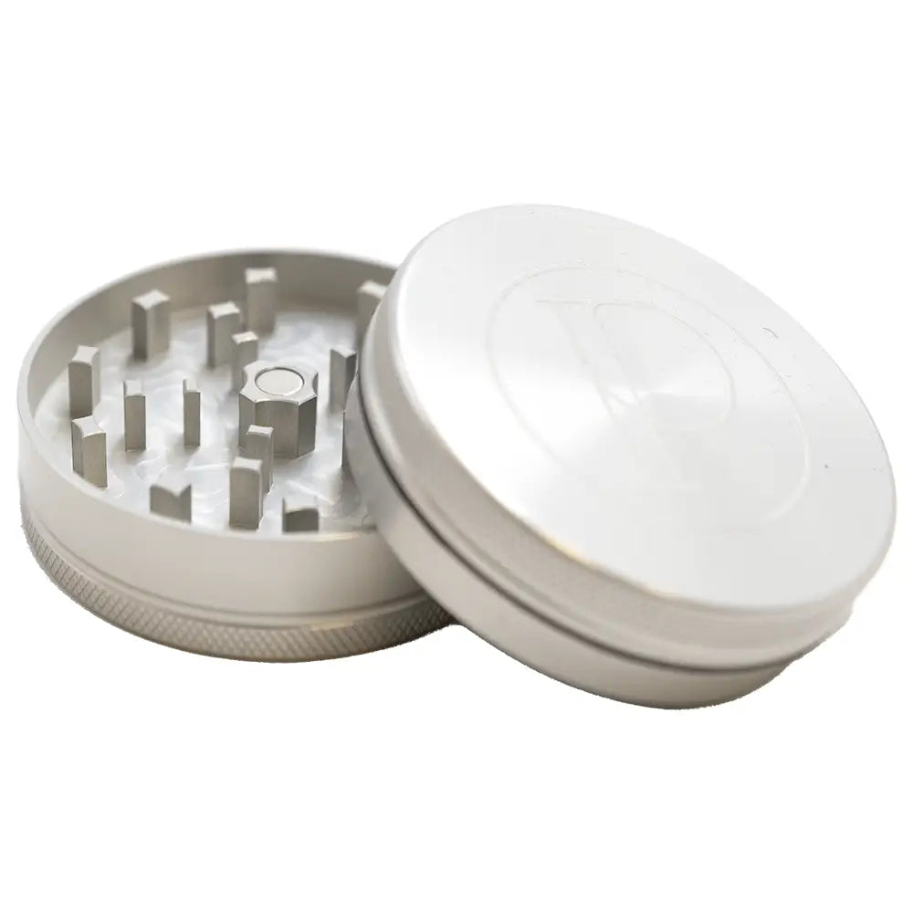 Prohibition Grinder - Square Tooth - 2-piece - 2.5’’ - SILVER