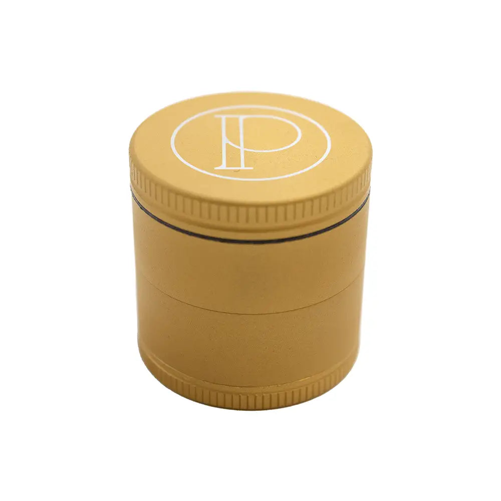 Prohibition Herb Grinder - 4 Pcs - 2.2’’ - Matte Gold