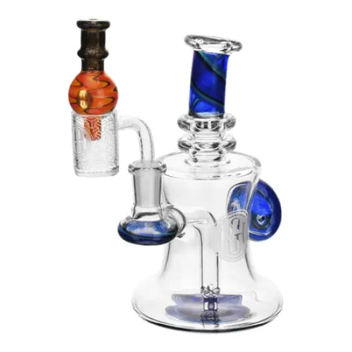 Puff Brands - High Society - Astara Premium Wig Wag Hybrid Waterpipe - 7.5’’ - Blue