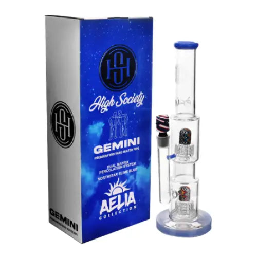 Puff Brands - High Society - Gemini Premium Wig Wag Waterpipe - 16’’