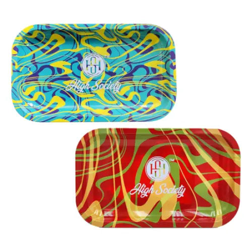 Puff Brands - High Society - Medium Metal Rolling Tray