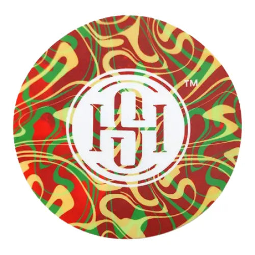 Puff Brands - High Society - Round Dab Mat - Rasta