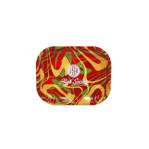 Puff Brands - High Society - Small Metal Rolling Tray - Rasta