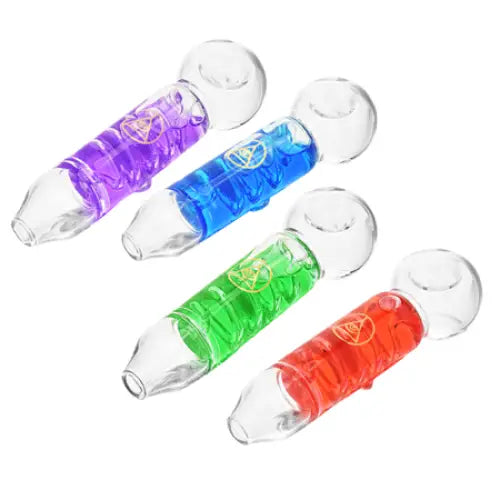 Puff Brands - Ritual Smoke - Blizzard Glycerin Filled Glass Spoon Pipes - 4.75’’ - Random Color