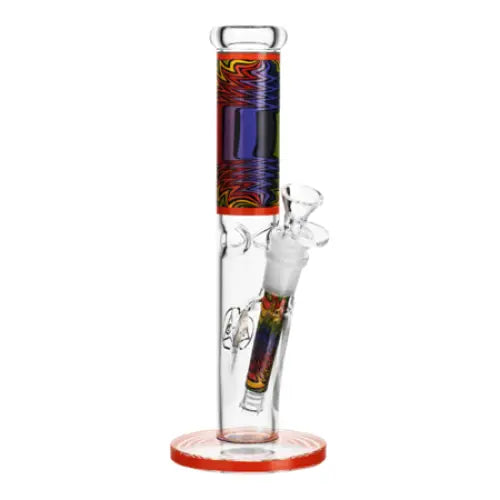 Puff Brands - Ritual Smoke - Prism Glass Bong Straight Tube - 10’’ - Tangerine