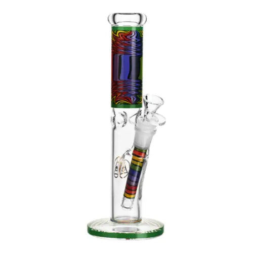 Puff Brands - Ritual Smoke - Prism Glass Bong Straight Tube - 10’’ - Emerald