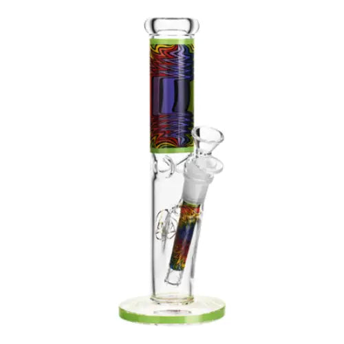 Puff Brands - Ritual Smoke - Prism Glass Bong Straight Tube - 10’’ - Lime