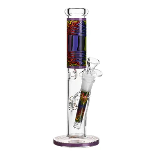 Puff Brands - Ritual Smoke - Prism Glass Bong Straight Tube - 10’’ - Purple